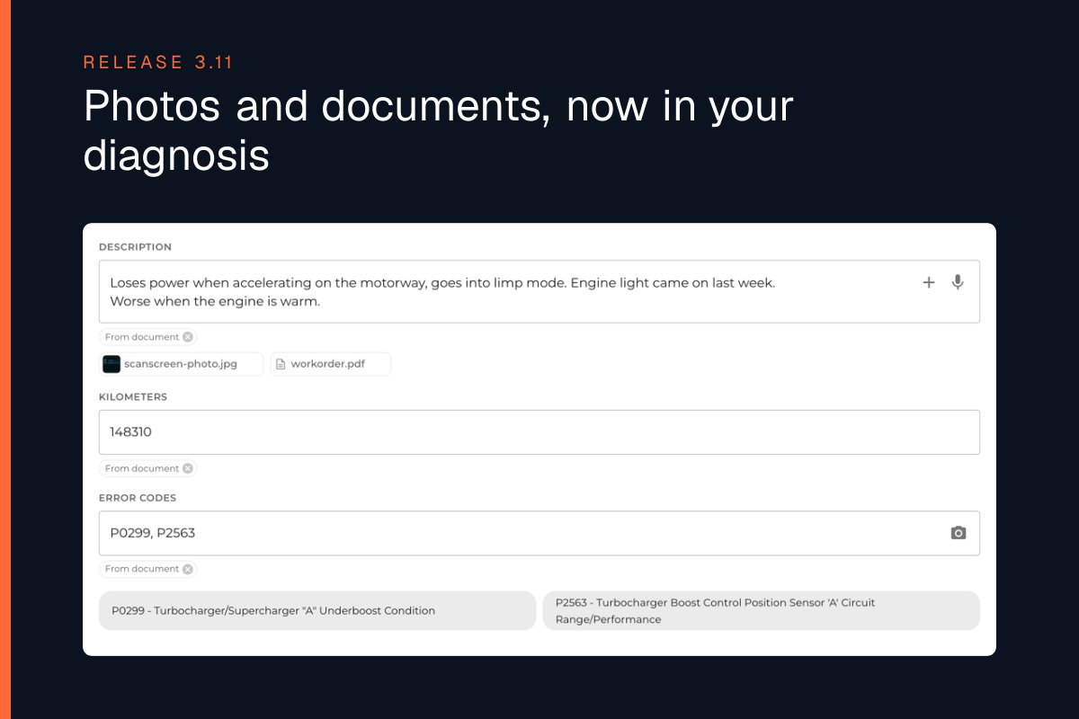 Photos and documents, now in your diagnosis - Release 3.11