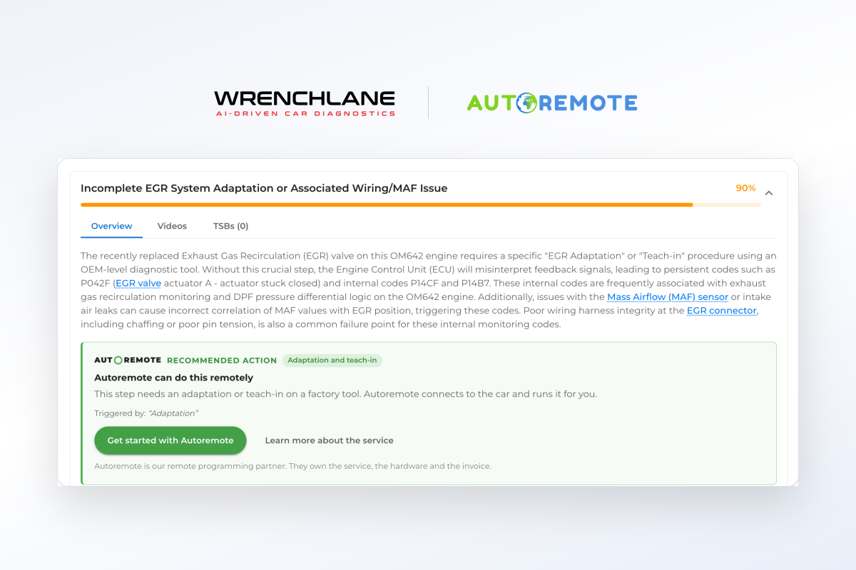WrenchLane and AutoRemote connect AI-driven troubleshooting with remote diagnostics and programming